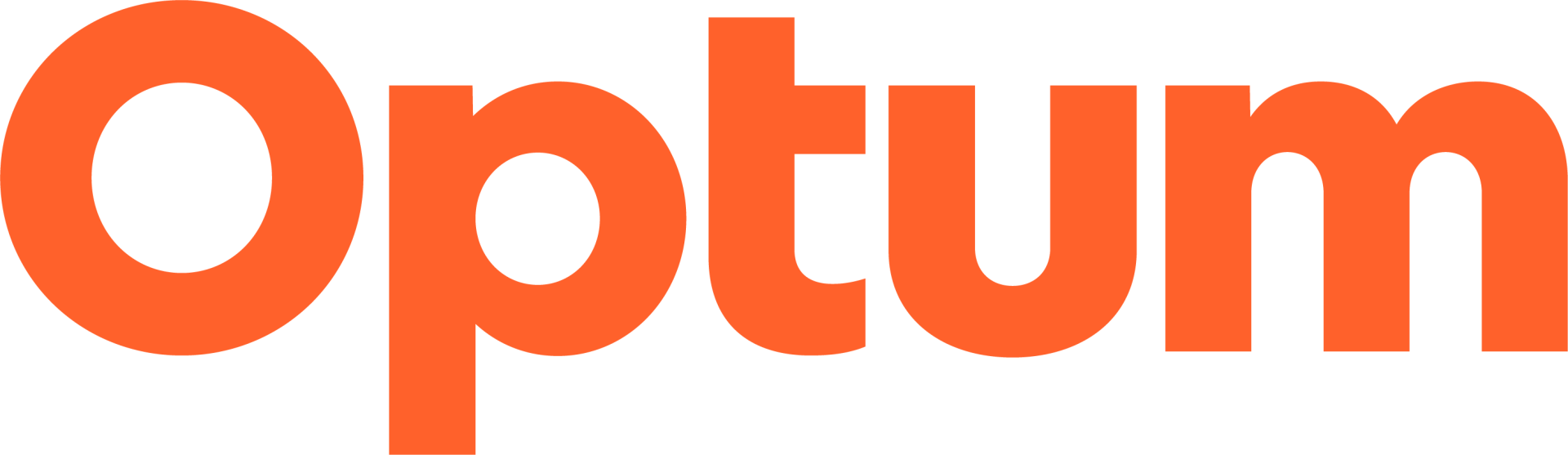 The word optum is written in orange on a white background.