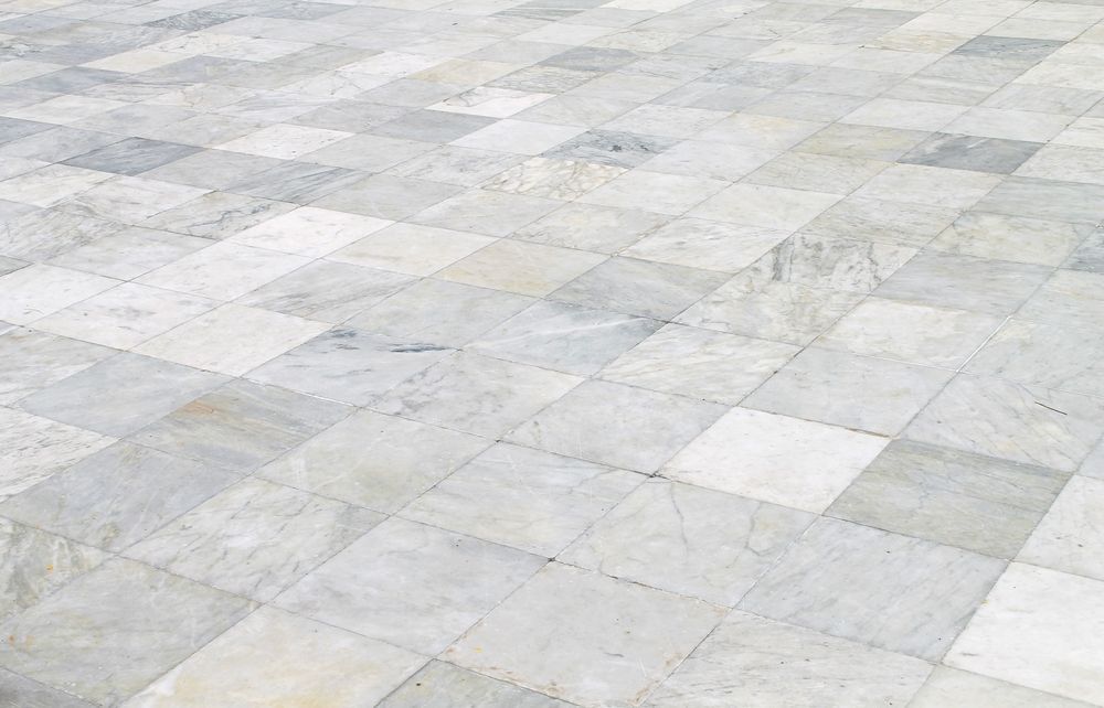 White and Gray Marble Tile Floor in a Grid Pattern — Affordable Tiles and Pavers In Lake Macquarie, NSW