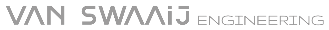 Het logo van Van Swaij Engineering in grijze tekst op een lichte achtergrond.