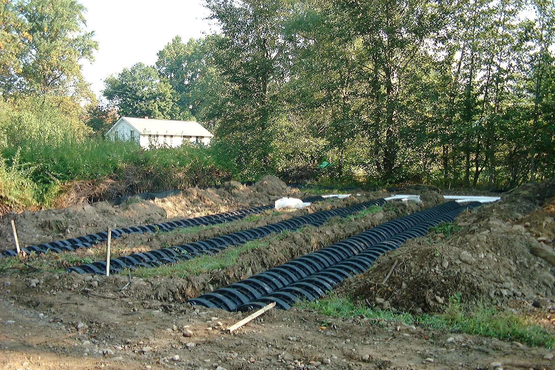 Residential septic system installation project by Allstate Septic Systems