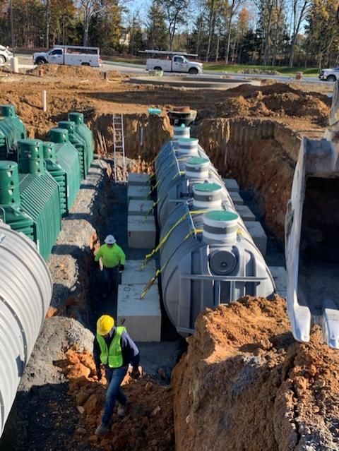 Commercial septic system installation project by Allstate Septic Systems