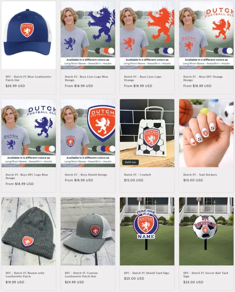 Dutch Football Club youth soccer programs and teams