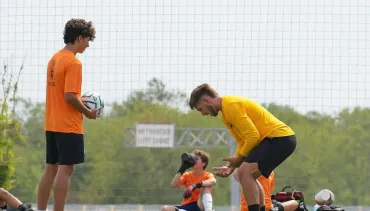 Dutch FC players participating in competitive soccer match