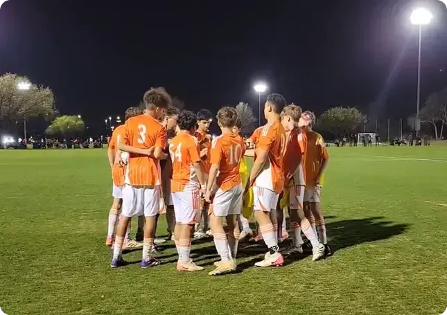 Youth players in training
