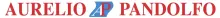 Logo Aurelio Pandolfo con scritta rossa e blu e un’icona stilizzata «AP»