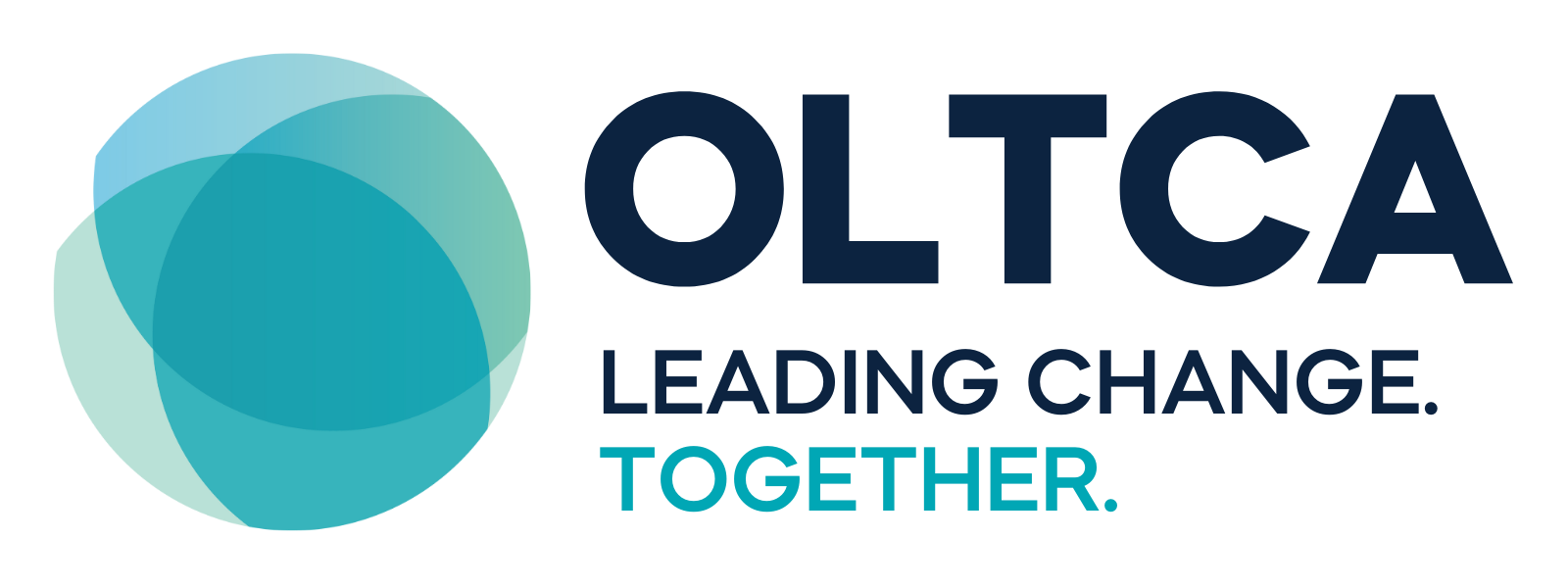 OLTCA logo with teal overlapping circles and the text “LEADING CHANGE. TOGETHER.”