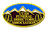 Utah Funeral Directors Association logo with mountains and trees.