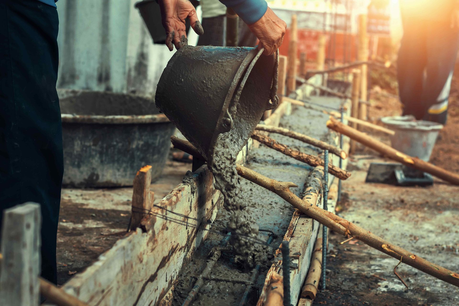 retaining wall construction