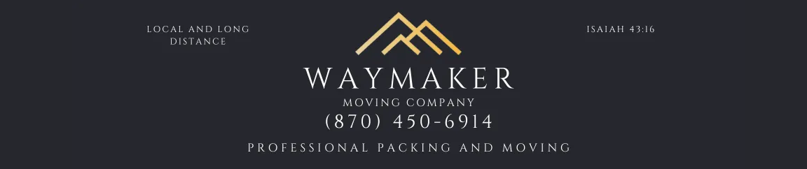 Waymaker logo on dark background with mountain icon and contact info for a company or event