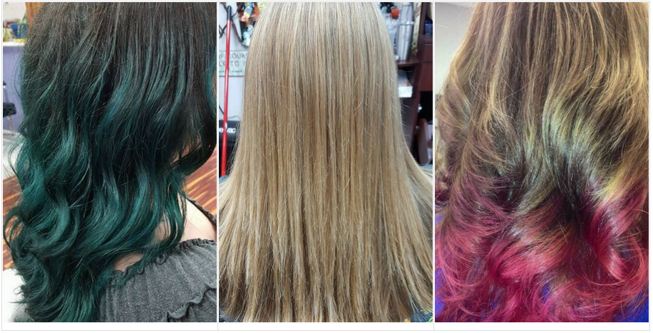 collage of hairstyles