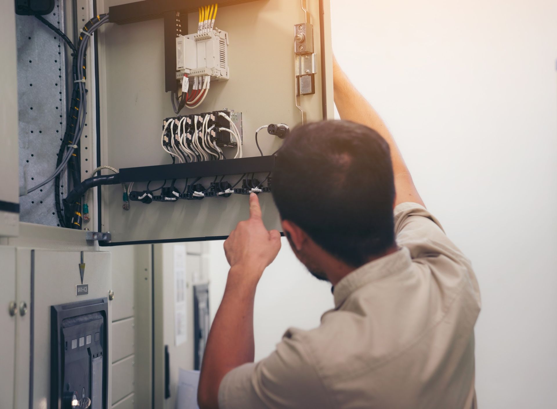 A Bunch of Wires Are Coming Out of a Box — L & K Electrical & Air Conditioning in Armidale, NSW