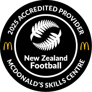 The logo for the new zealand football skills centre