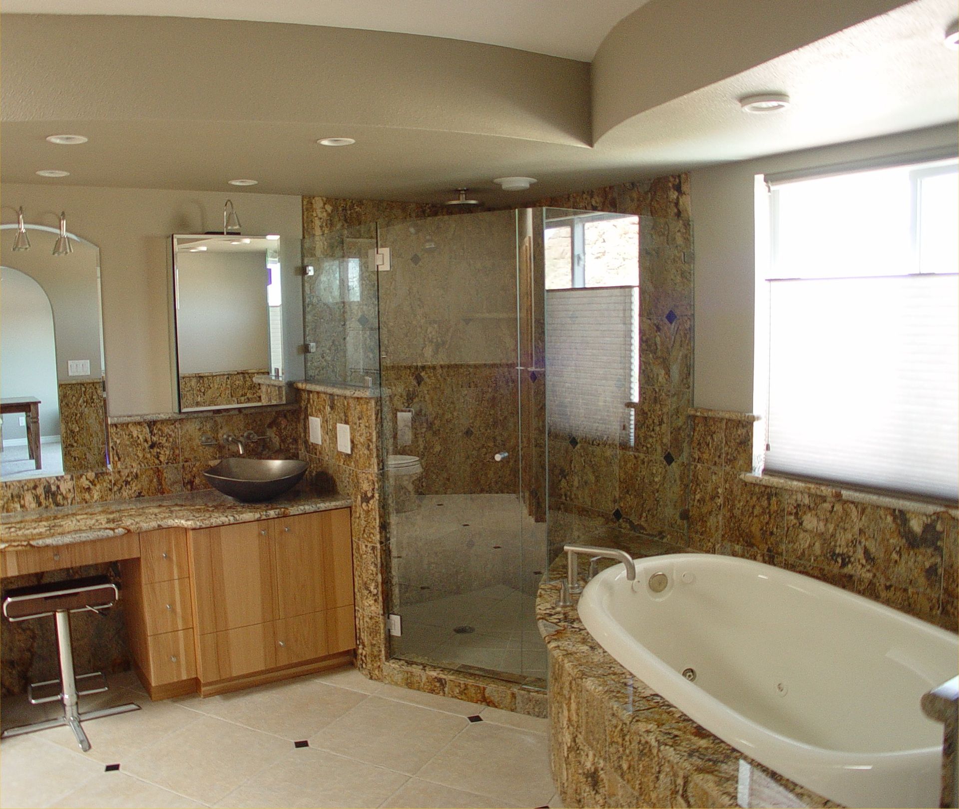 A bathroom with a bathtub and a sink