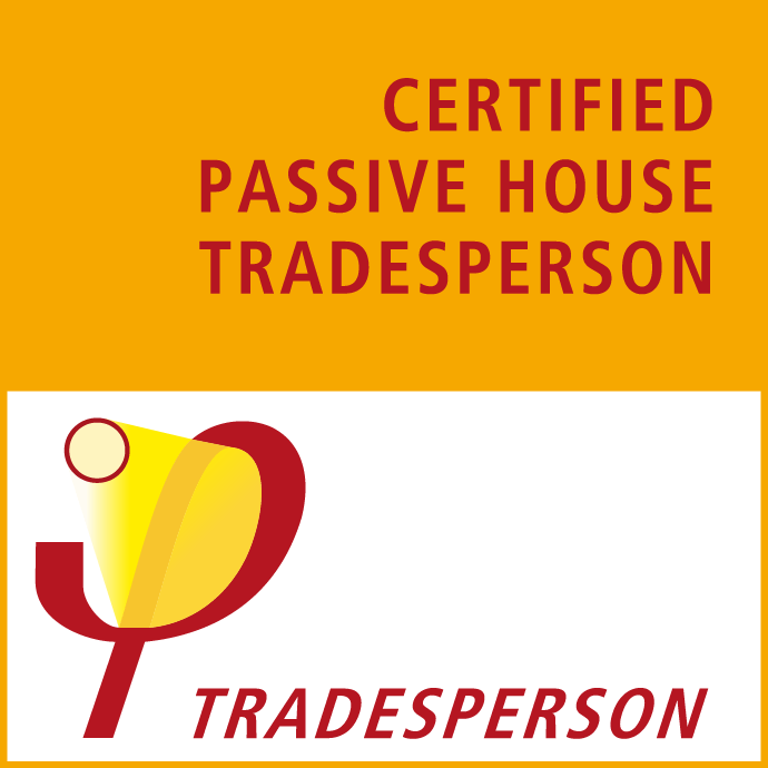 a logo for certified passive house tradeperson