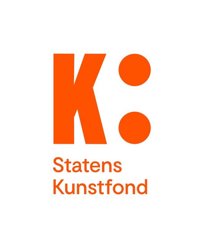Statens Kunstfond logo i orange farve