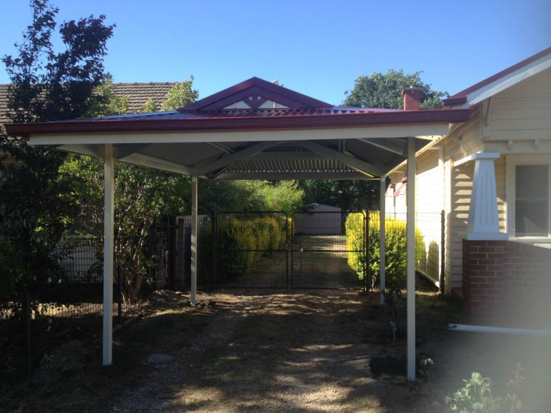 A Carport in Front of a House - Wallan, VIC - Victorian Garages & Barns