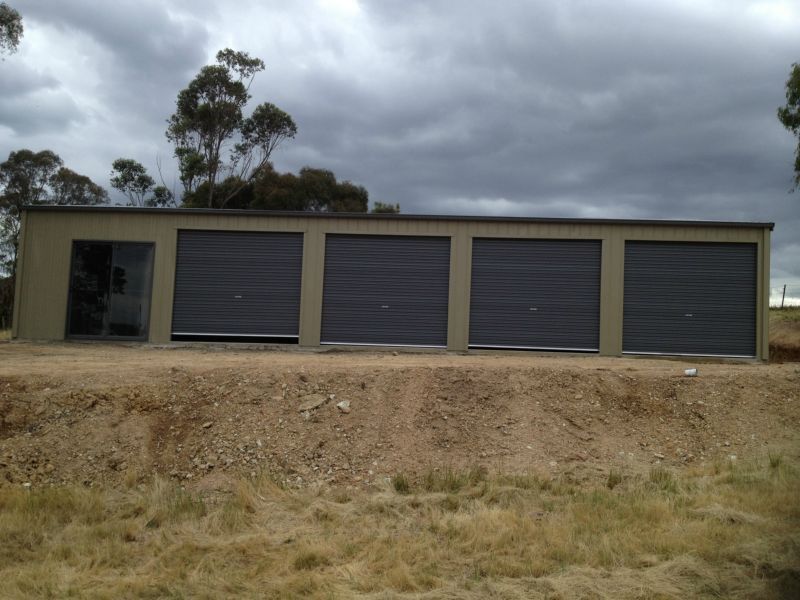 A Row of Garage - Wallan, VIC - Victorian Garages & Barns