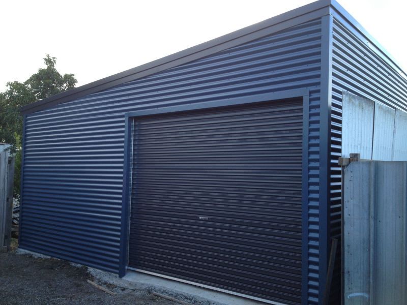A Dark Blue Garage - Wallan, VIC - Victorian Garages & Barns