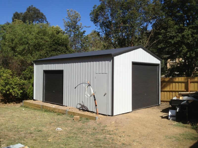 A Gray and White Garage - Wallan, VIC - Victorian Garages & Barns