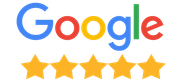 A google logo with five stars on it