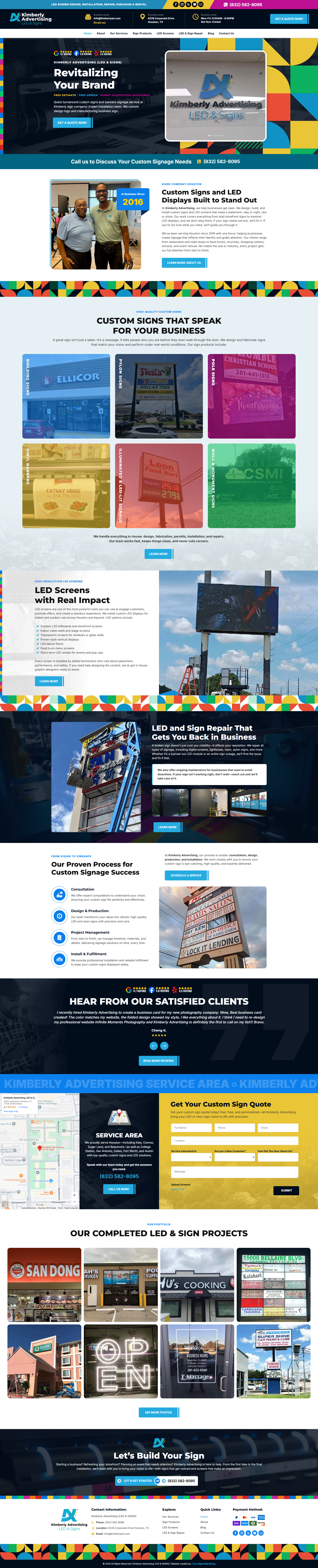 LED Sign website designer