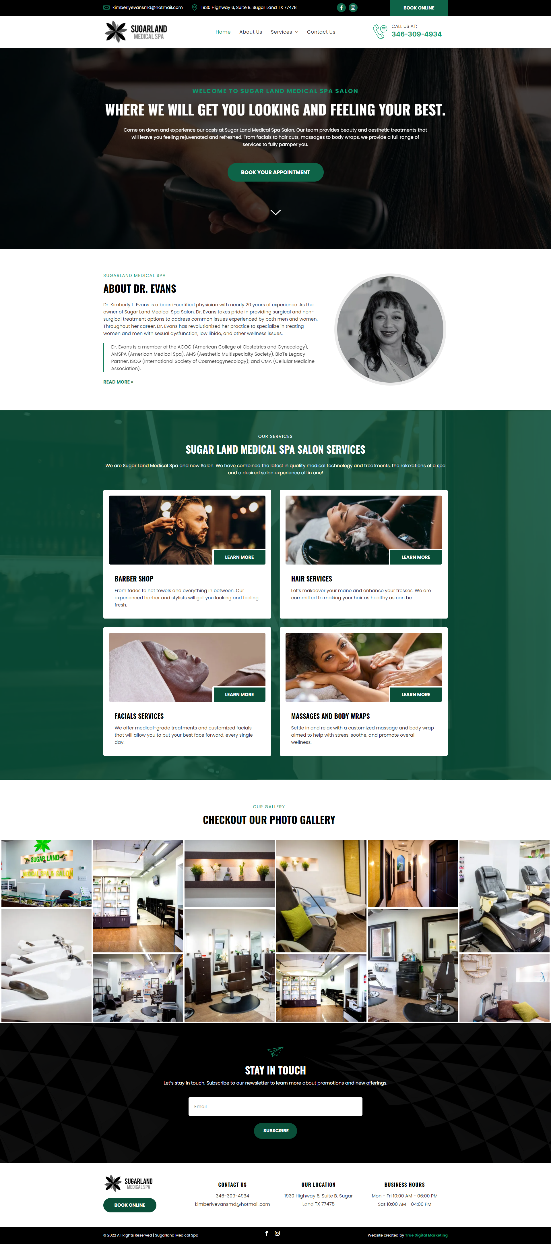 A screenshot of a website with a collage of pictures on it.