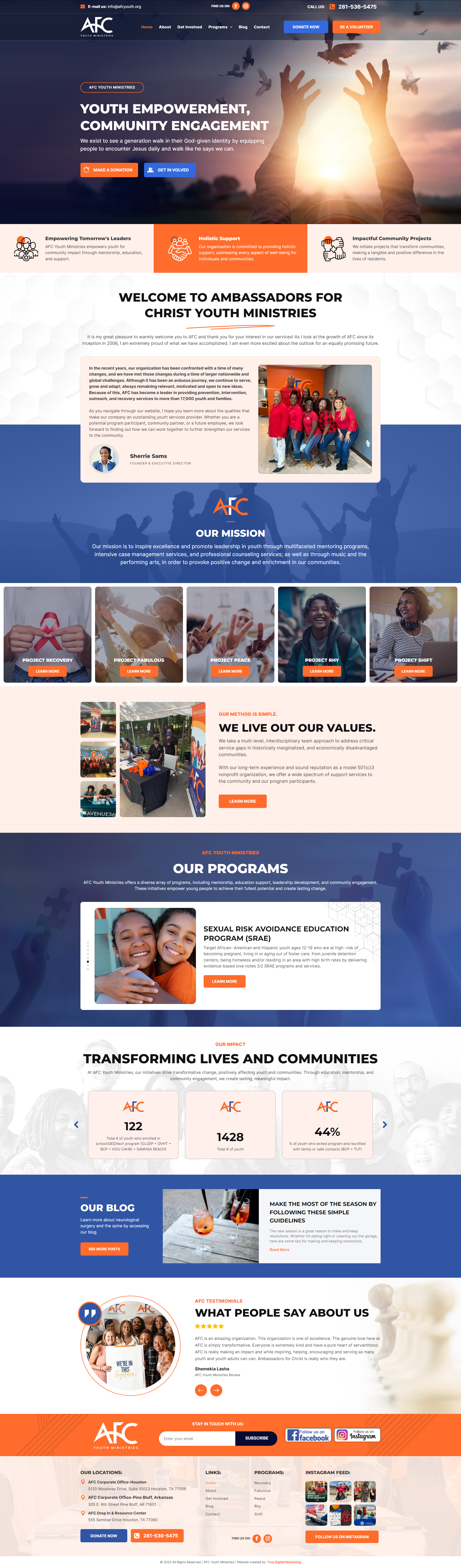 A screenshot of the homepage of a website.
