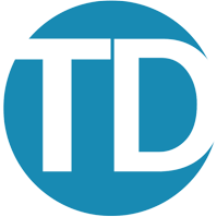 A blue circle with the letter td inside of it