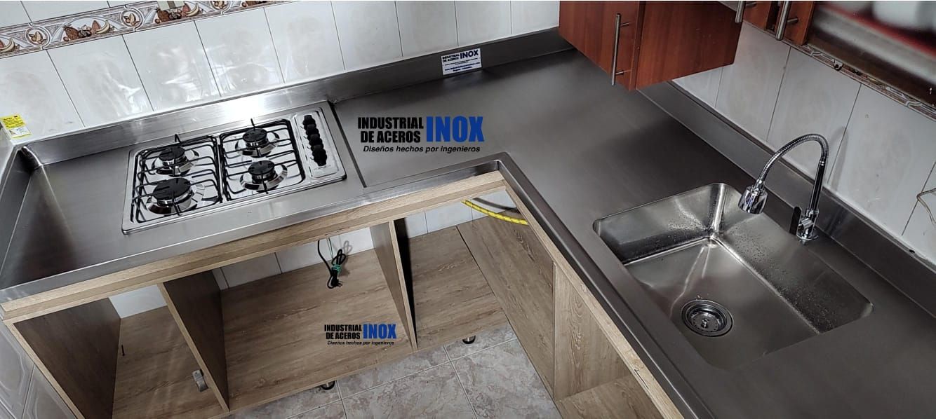 Meson para cocina integral en L