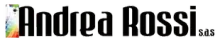Logo text “Andrea Rossi s.a.s.” in black with a small multicolor graphic on the left