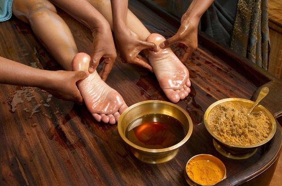getting herbal massage