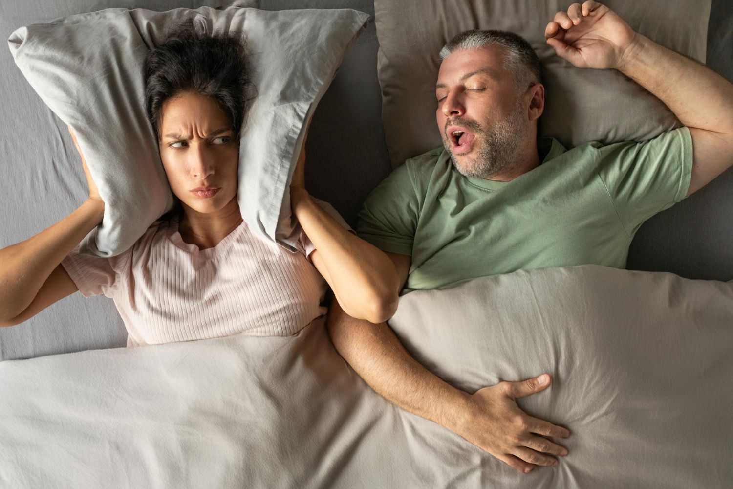 man snoring