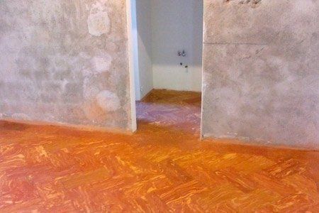 pavimento in cotto fatto a mano trattato