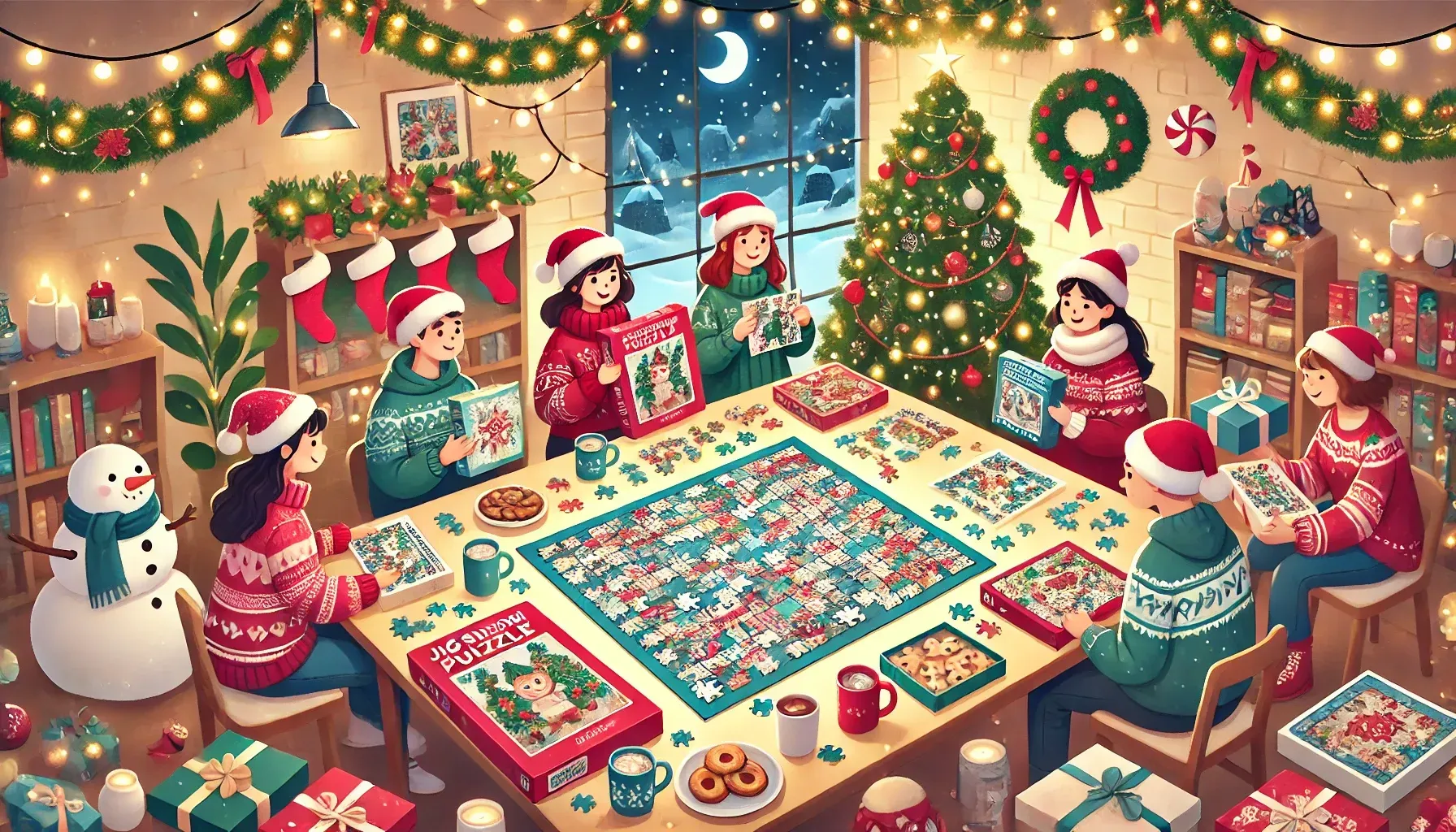 Have you wondered how to host a Christmas jigsaw puzzle swap event? 