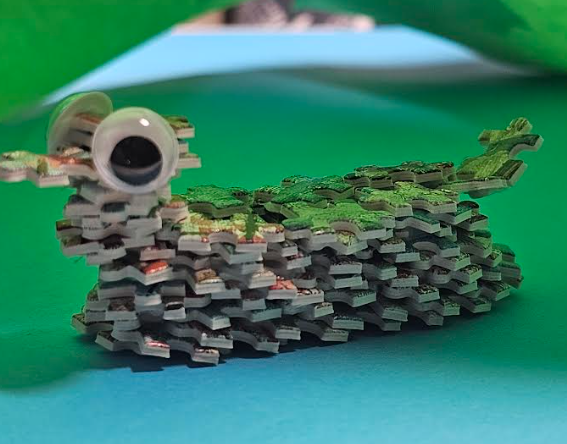 Duck made from entirely puzzle pieces