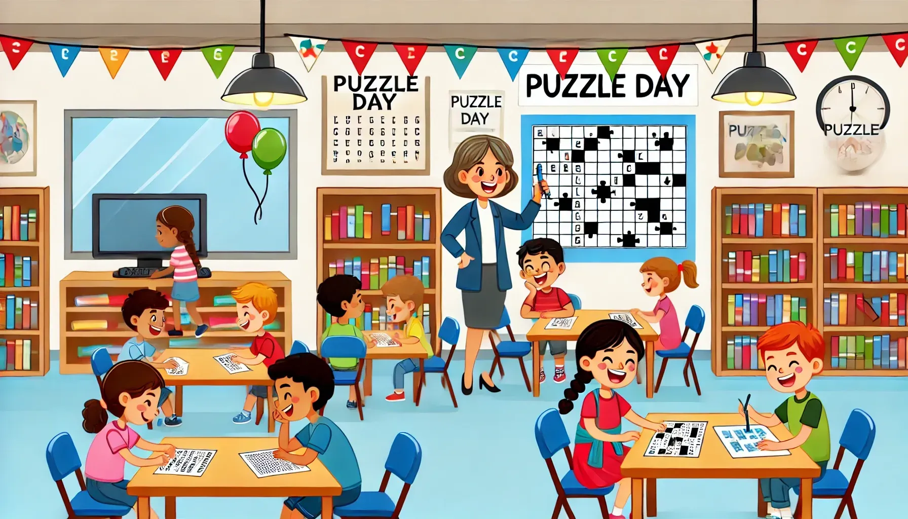 Host a puzzle day event at schools and libraries