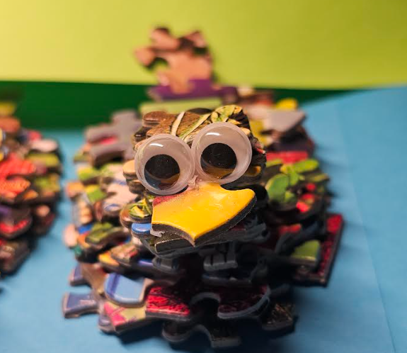 Whirly Bird jigsaw puzzle piece crafts