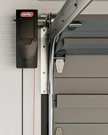 Black Genie Professional Line garage door opener.