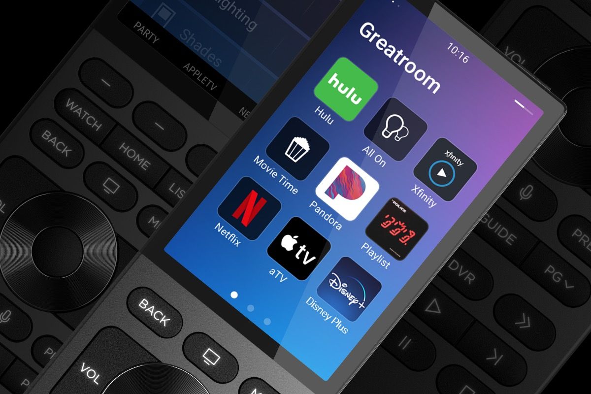 Smartphone screen showing the Creator section with streaming app icons on a dark remote-control background