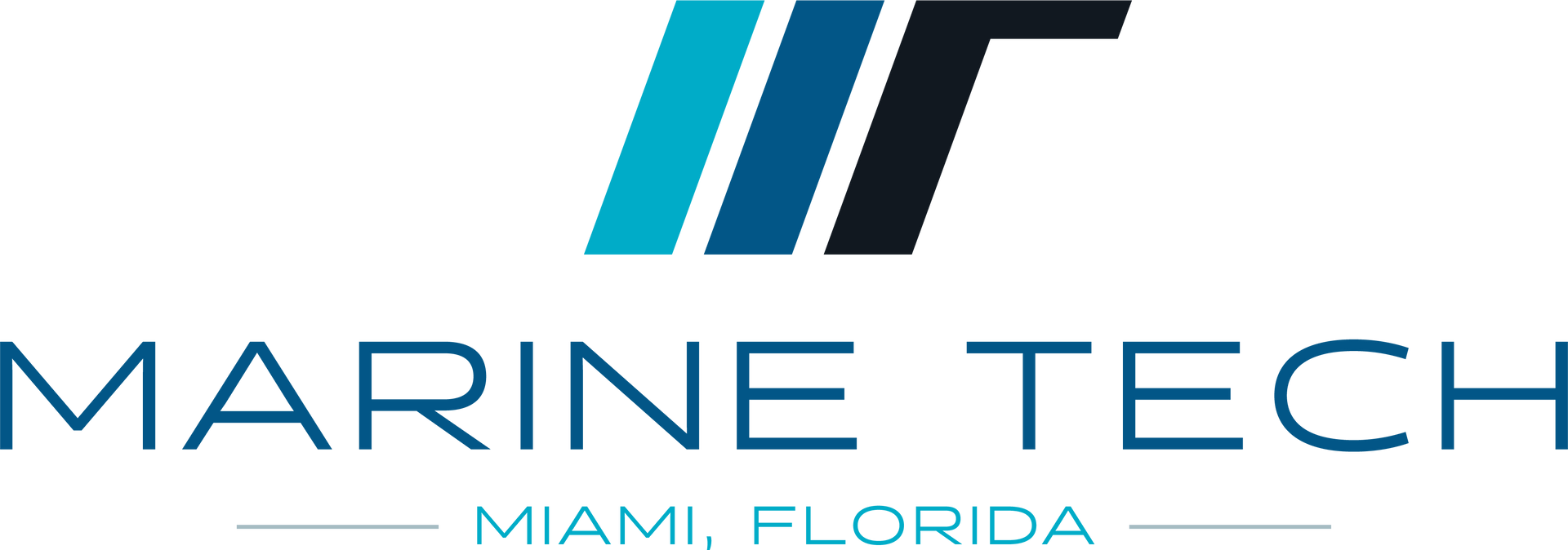 A logo for marine tech in miami florida