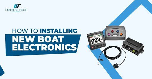 A picture of how to install new boat electronics.
