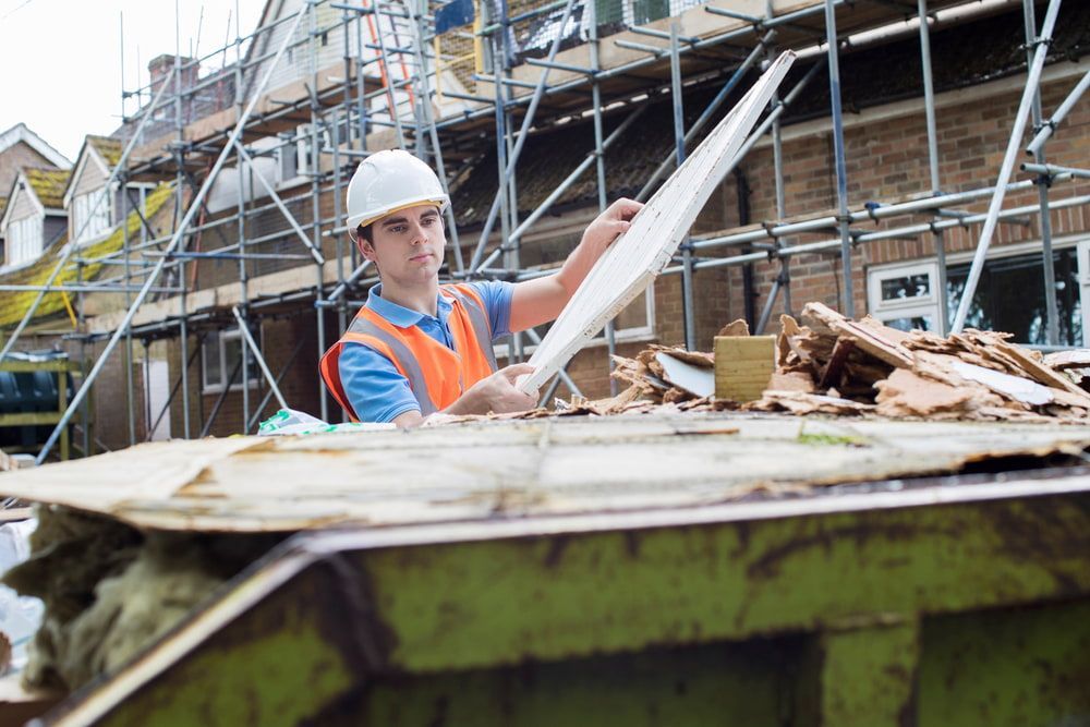 Construction Worker In A Hard Hat Working — Greenline Recycling in Redland Bay, QLD