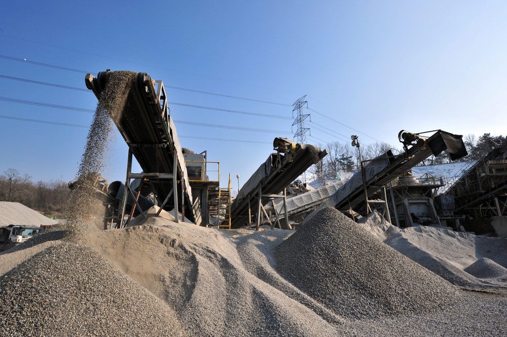 Using A Shovel To Get The Aggregate — Greenline Recycling in Brisbane, QLD