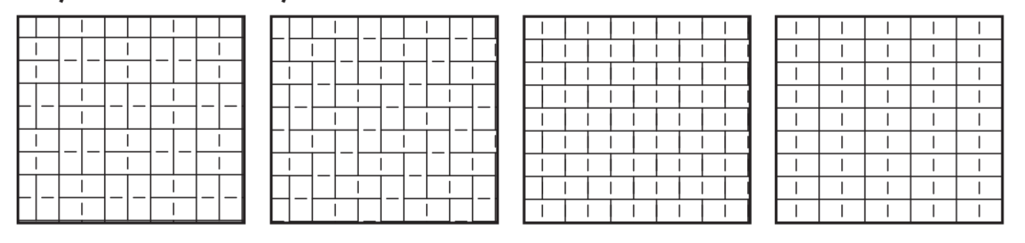 Um conjunto de quatro acordes de guitarra em um fundo branco.