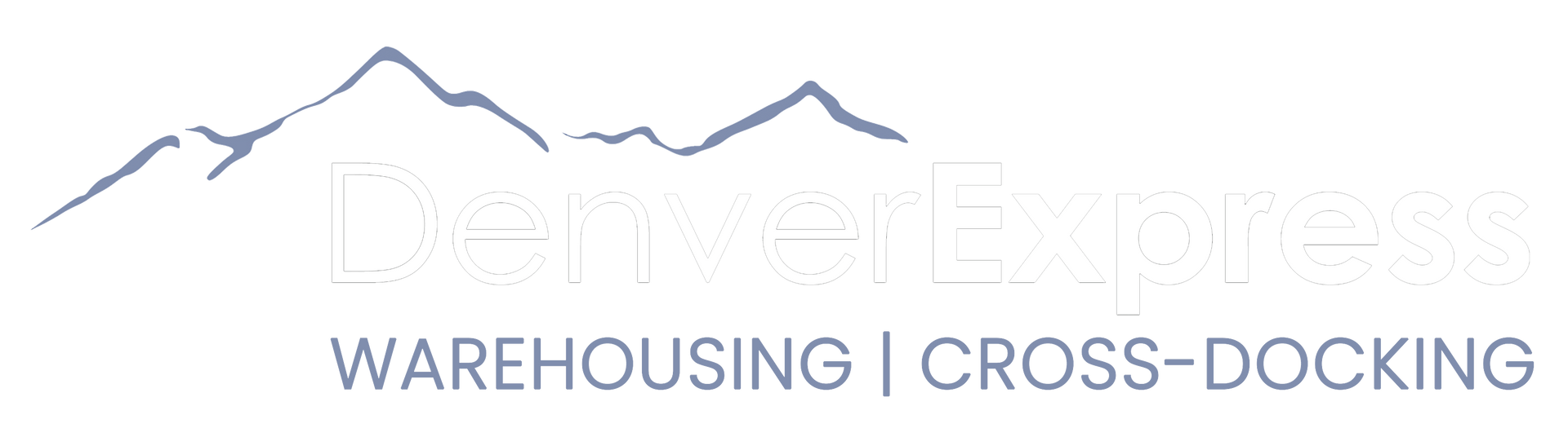 Logo with gray mountain range and 