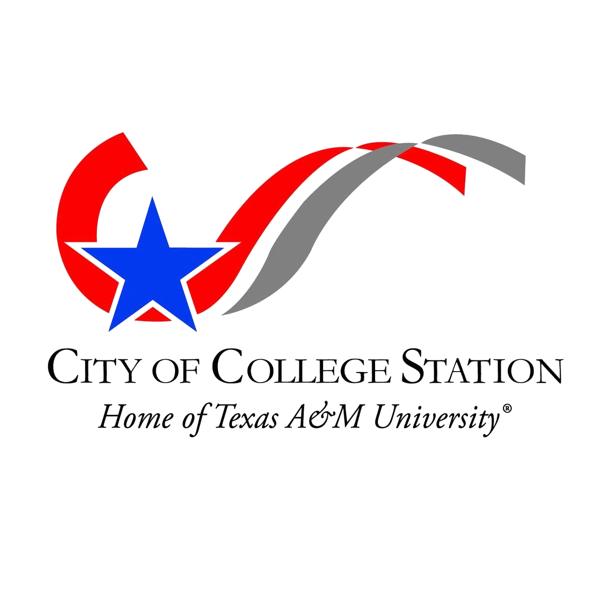 The logo for the city of college station home of texas a & m university