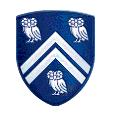 Rice University logo blue with owls on it