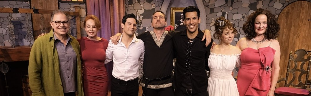 Phil Johnson and the cast of I Love Hamlet in their costumes