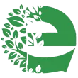 A green, stylized lowercase letter