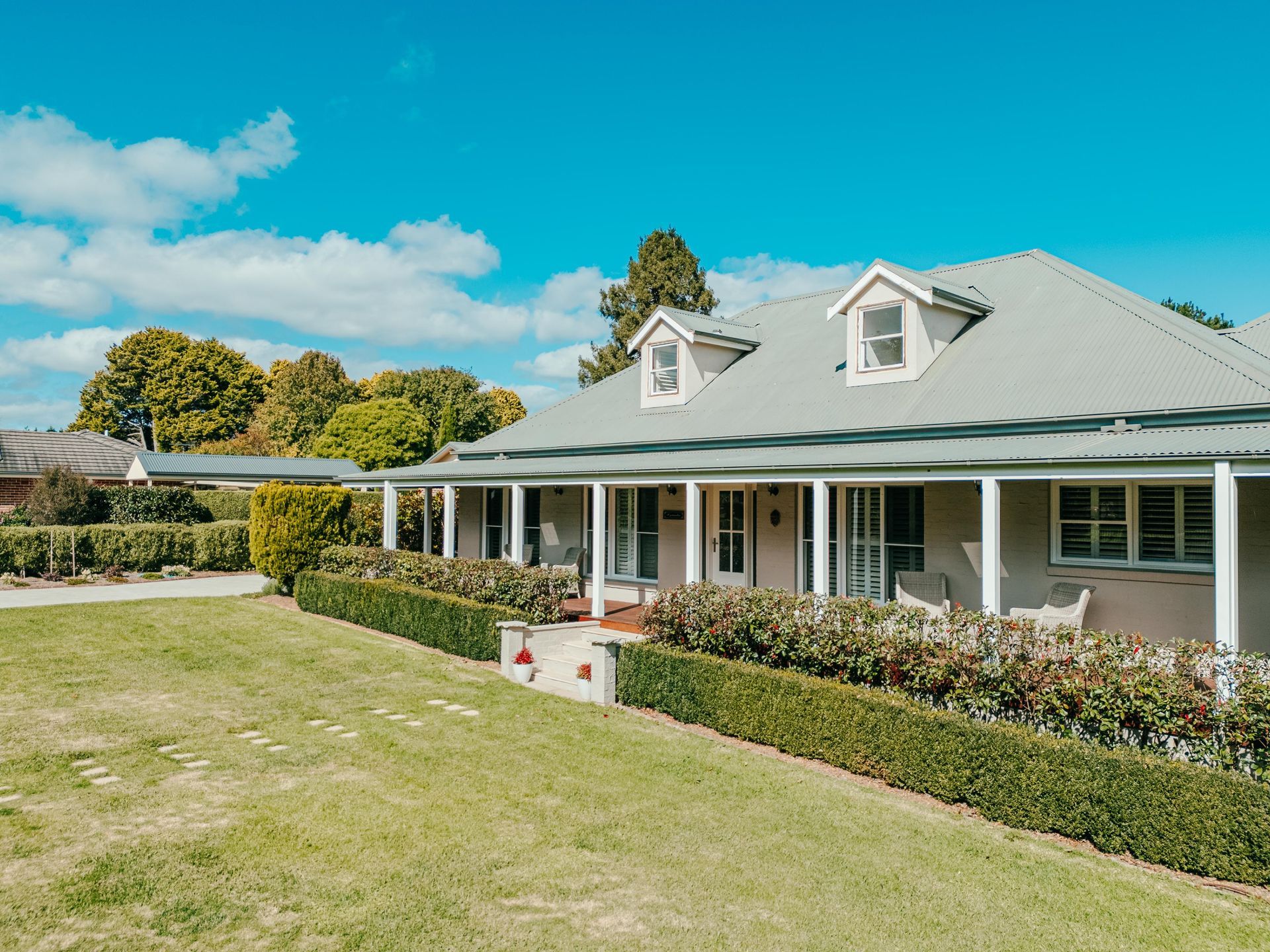 Suburban House With a White Porch — Mittagong Painting in Welby, NSW
